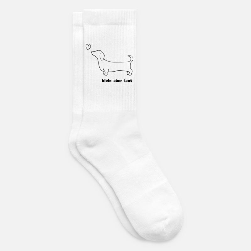 Dackel, klein aber laut  - Tennissocken - Weiß