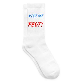 Klei Mi Feut Plattdeutsch Spruch - Tennissocken - Weiß - Rechts