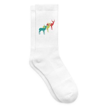 Antilopen Silhouetten Vintage - Tennissocken - Weiß - Rechts