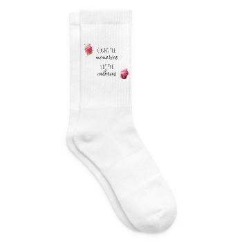 Count the memories, not the calories. - Tennissocken - Weiß - Rechts
