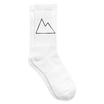 Berg handgezeichnet - Tennissocken - Weiß - Rechts