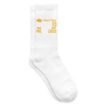Makkaroni und Käse Mac and Cheese - Tennissocken - Weiß - Rechts