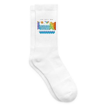 Periodic Table Of The Elements Hexagon Rainbow - Tennissocken - Weiß - Rechts