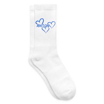 Vorname Anton - Tennissocken - Weiß - Rechts