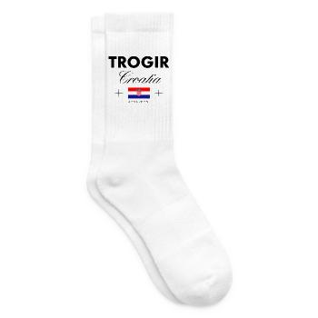 Trogir Kroatien Koordinaten Reise Souvenir - Tennissocken - Weiß - Rechts