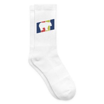 Bär Silhouette Retro Style - Tennissocken - Weiß - Rechts