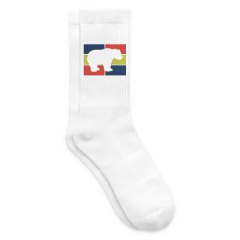 Bär Silhouette Geometrisch - Tennissocken - Weiß - Rechts