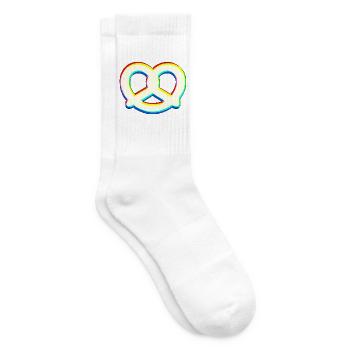 EDM Pretzel – Elektronische Tanzmusik - Tennissocken - Weiß - Rechts