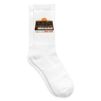 Analog Soul Digital Heart Synthesizer Retro - Tennissocken - Weiß - Rechts
