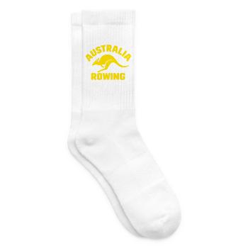 Australia Rowing - Australien Rudern - Känguru - Tennissocken - Weiß - Rechts