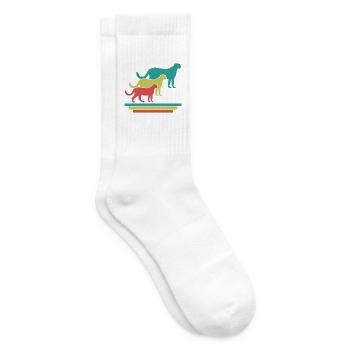 Geparden Trio Retro Style - Tennissocken - Weiß - Rechts
