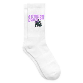 Little Bit Dramatic Drama Queen Mittelfinger Katze - Tennissocken - Weiß - Rechts