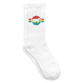 Gepard Retro Style - Tennissocken - Weiß - Rechts