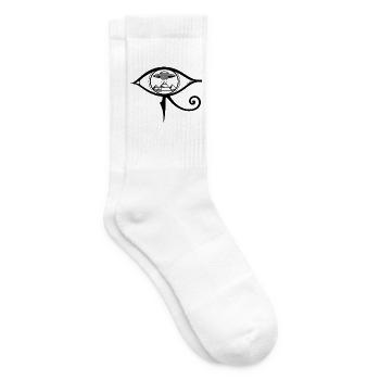 Auge von Horus, antikes UFO - Tennissocken - Weiß - Rechts
