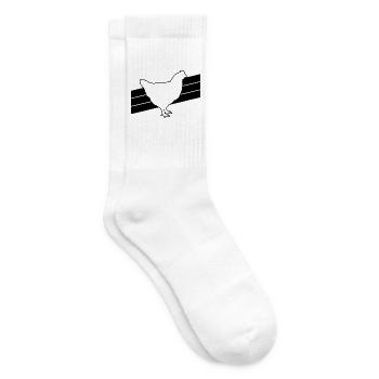 Huhn Silhouette Grafik - Tennissocken - Weiß - Rechts
