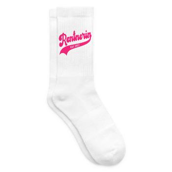 Abschied Rentnerin 2027 - Tennissocken - Weiß - Rechts