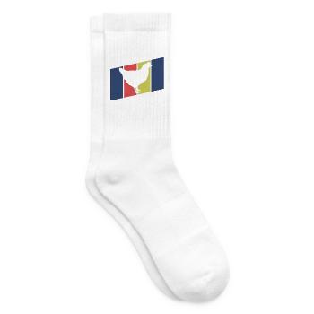 Huhn Silhouette Retro - Tennissocken - Weiß - Rechts