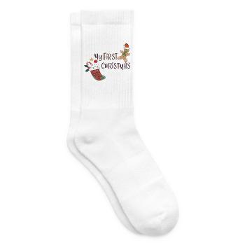 Mein Erstes Weihnachten - Tennissocken - Weiß - Rechts