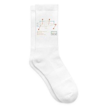 Popper-Spezifikation - Tennissocken - Weiß - Rechts