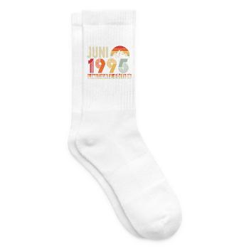 Juni 1995 Limitierte Edition Vintage Retro 1995  - Tennissocken - Weiß - Rechts