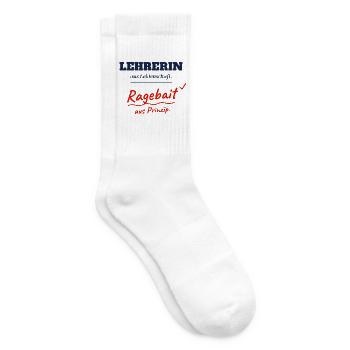 Lehrerin aus Leidenschaft Ragebait Jugendwort 2026 - Tennissocken - Weiß - Rechts