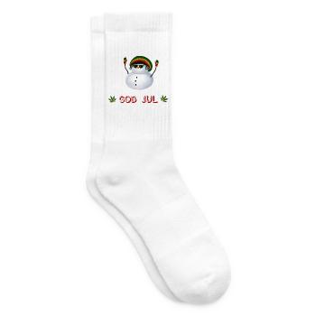Rasta Schneemann God Jul - Schwedisch - Tennissocken - Weiß - Rechts