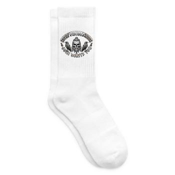 Viking Schädel mit Raben und Knoten - Tennissocken - Weiß - Rechts
