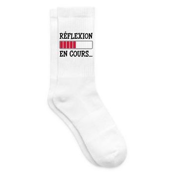 Réflexion en cours... - Chaussettes de tennis - blanc - Droite