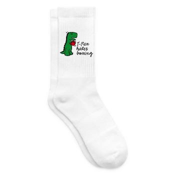 T-Rex hates boxing Boxen Boxhandschuhe - Tennissocken - Weiß - Rechts