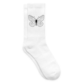 Papillon blanc - Chaussettes de tennis - blanc - Droite