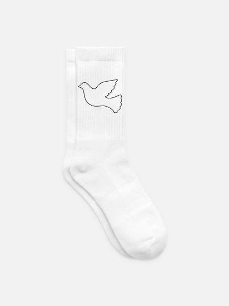 Friedenstaube - Tennissocken - Weiß