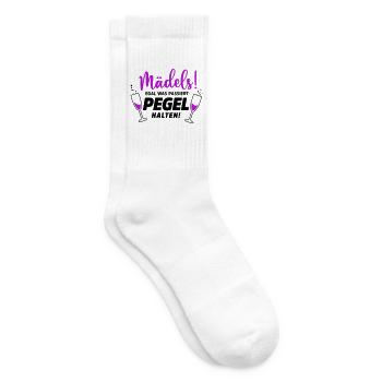 Mädels Party Sekt - Tennissocken - Weiß - Rechts