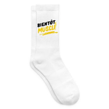 Energetisches, muskulöses Design im urbanen Stil - Tennissocken - Weiß - Rechts