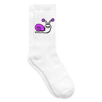 Escargot en colère en colère en colère malheureux contrarié - Chaussettes de tennis - blanc - Droite