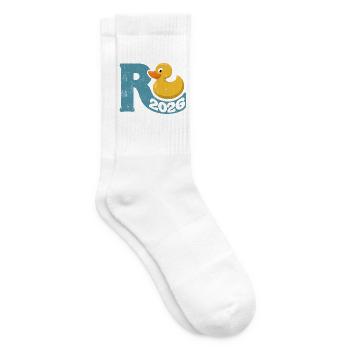 Gummy Duck Pension 2026 - Retraite - Pension - Chaussettes de tennis - blanc - Droite