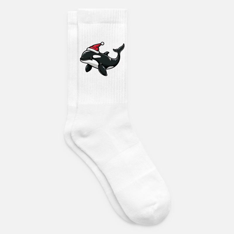 Wal Weihnachten - Tennissocken - Weiß