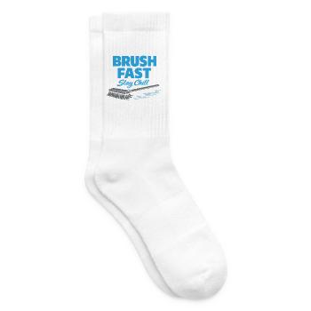 Curling Funny Sweep Hard Besen Cardio - Tennissocken - Weiß - Rechts