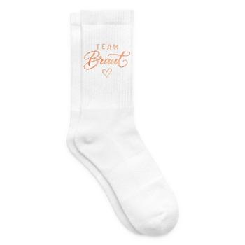 Junggesellenabschied Frauen T-Shirt JGA Team Braut - Tennissocken - Weiß - Rechts