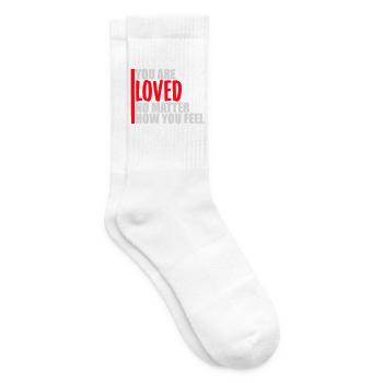 You Are Loved No Matter How You Feel Mitgefühl - Tennissocken - Weiß - Rechts
