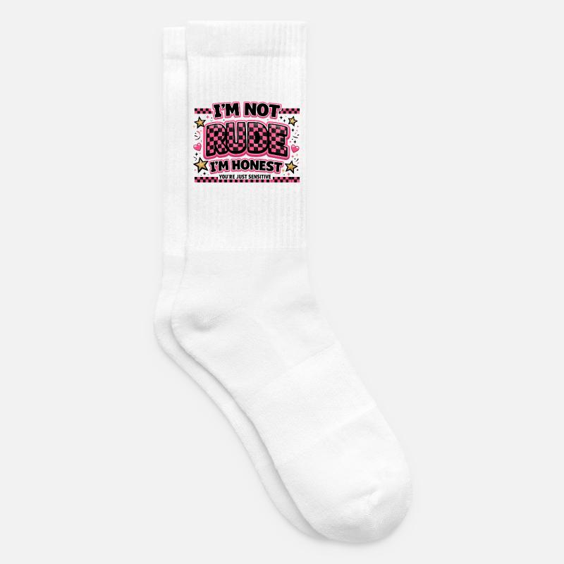 Ich bin ehrlich, nicht unhöflich Sarkasmus Ironie - Tennissocken - Weiß