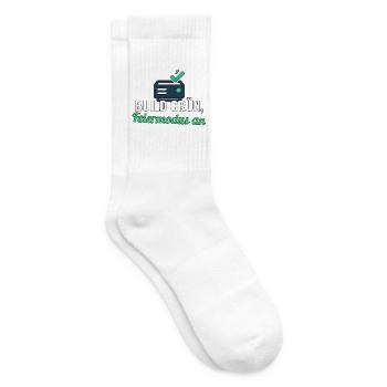Release‑Shirt für Devs – Build grün, Feier an - Tennissocken - Weiß - Rechts
