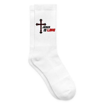 Jesus is Love - Tennissocken - Weiß - Rechts