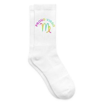 Sternzeichen Jungfrau - Tennissocken - Weiß - Rechts