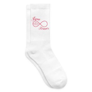 Love Infinity Herzen - Tennissocken - Weiß - Rechts