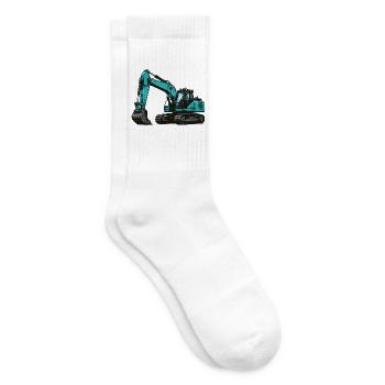 Teal Bagger Illustration - Tennissocken - Weiß - Rechts