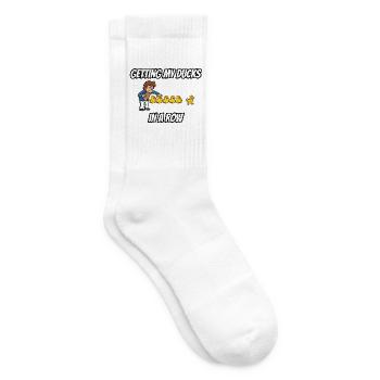 Meine Enten in Ordnung bringen – lustige Idiom-Zeichentrickserie - Tennissocken - Weiß - Rechts