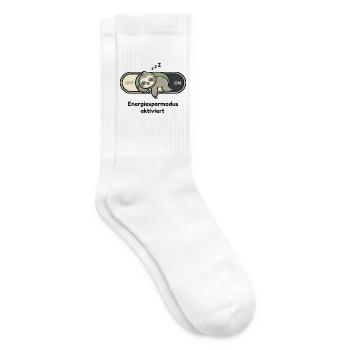 Faultier Schalter Energiesparmodus aktiviert - Tennissocken - Weiß - Rechts