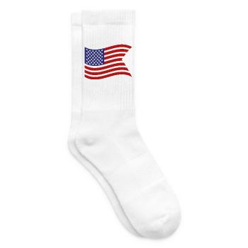 Flagge der Vereinigten Staaten - Tennissocken - Weiß - Rechts