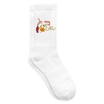 In my fall era - kreatives Herbst Design - Tennissocken - Weiß - Rechts