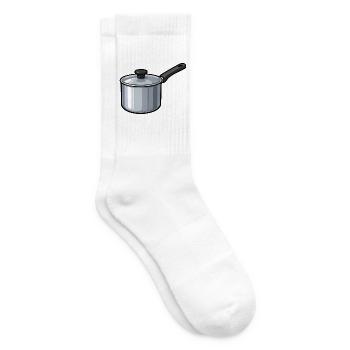 KüchenTopf Cartoon Design - Tennissocken - Weiß - Rechts